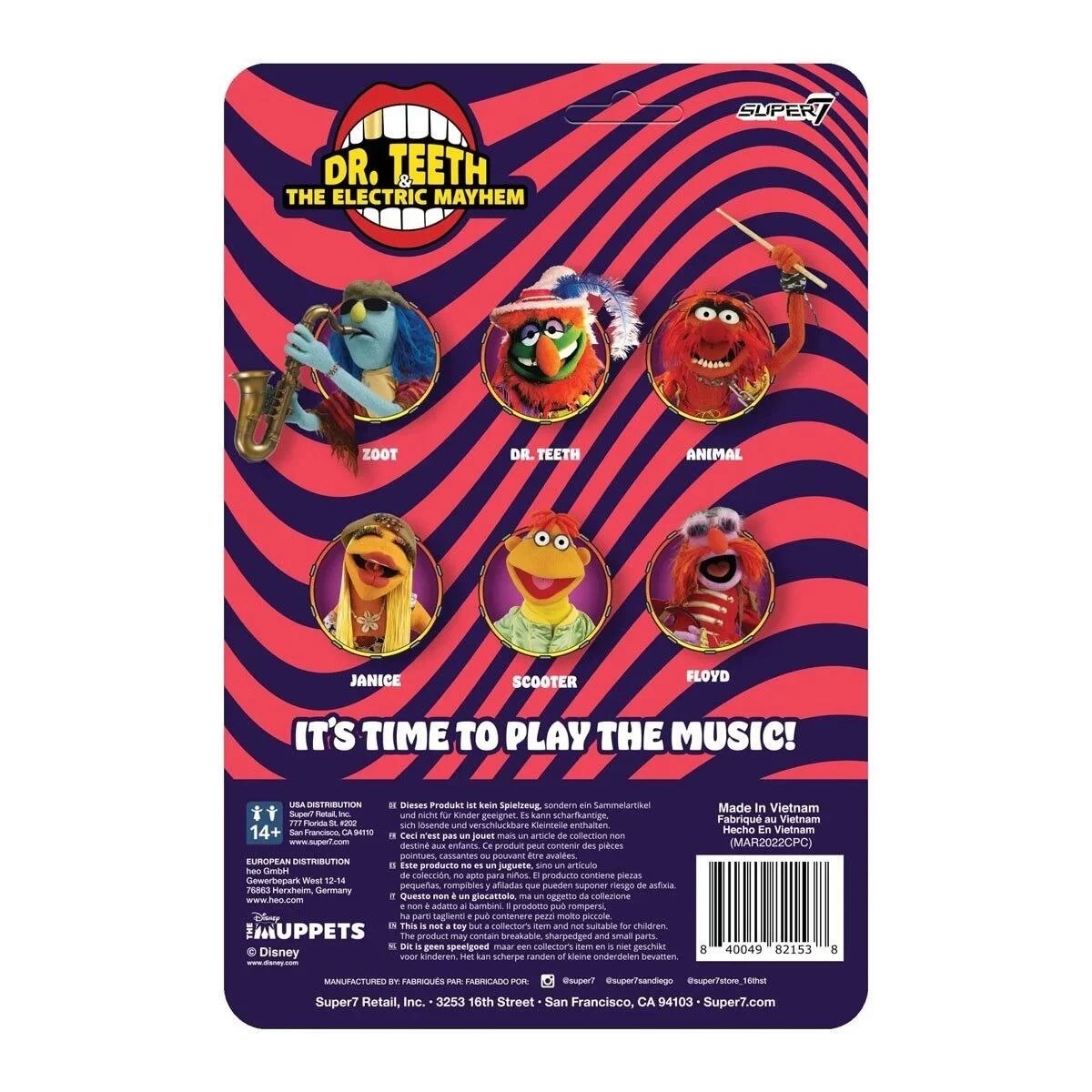 SUPER7 The Muppets Electric Mayhem Band Reaction Action Figure - Zoot 3 SUPER7 The Muppets Electric Mayhem Band Reaction Action Figure - Zoot - Image 3
