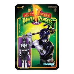SUPER7 Power Rangers ReAction Action Figure Wave 2 - Black Ranger