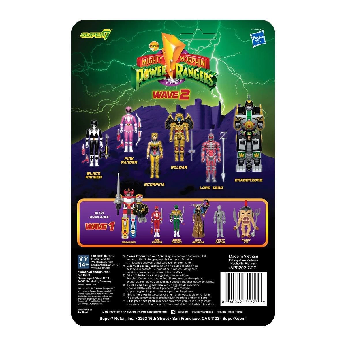 SUPER7 Power Rangers ReAction Action Figure Wave 2 - Pink Ranger 2 SUPER7 Power Rangers ReAction Action Figure Wave 2 - Pink Ranger - Image 2