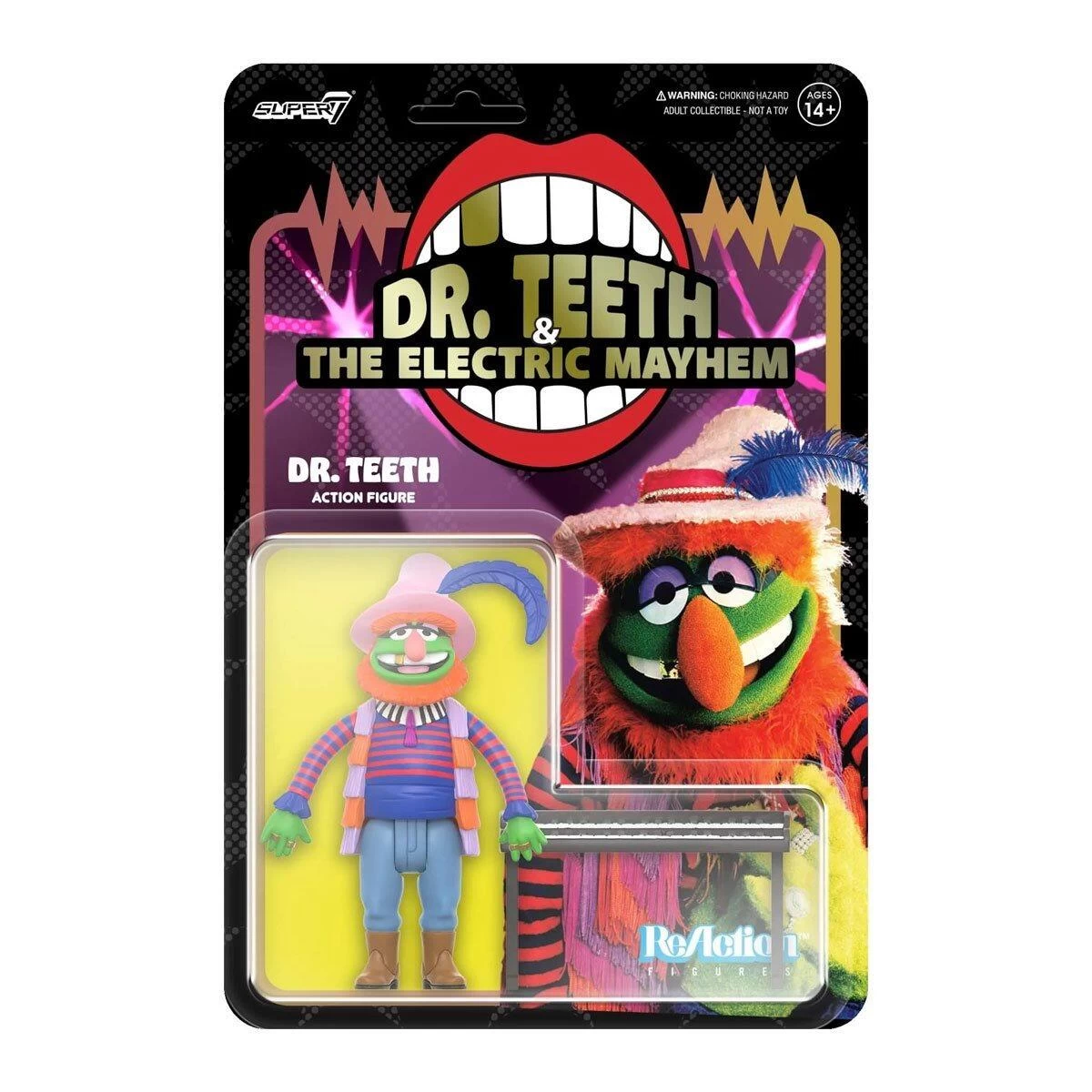 SUPER7 The Muppets Electric Mayhem Band Reaction Action Figure - Dr. Teeth 1 SUPER7 The Muppets Electric Mayhem Band Reaction Action Figure - Dr. Teeth