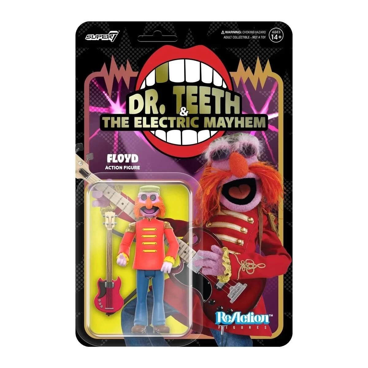 SUPER7 The Muppets Electric Mayhem Band Reaction Action Figure - Floyd 1 SUPER7 The Muppets Electric Mayhem Band Reaction Action Figure - Floyd