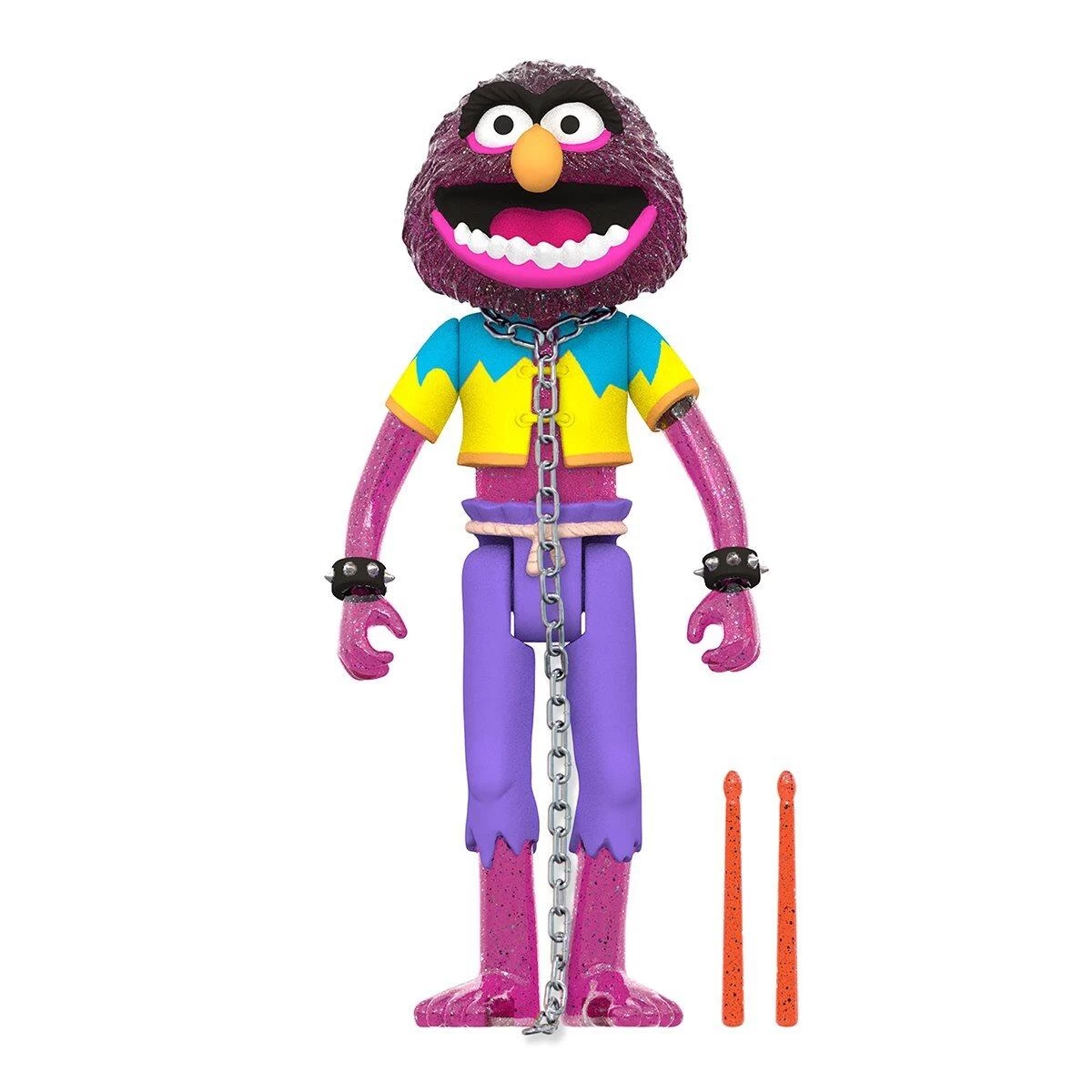 SUPER7 The Muppets Electric Mayhem Band Reaction Action Figure - Animal (Glitter) 2 SUPER7 The Muppets Electric Mayhem Band Reaction Action Figure - Animal (Glitter) - Image 2