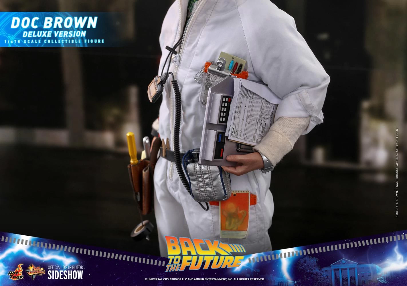 Doc Brown DELUXE - Back To The Future Hot Toys Collectibles 1/6 Scale Action Figure 6 Doc Brown DELUXE - Back To The Future Hot Toys Collectibles 1/6 Scale Action Figure - Image 6