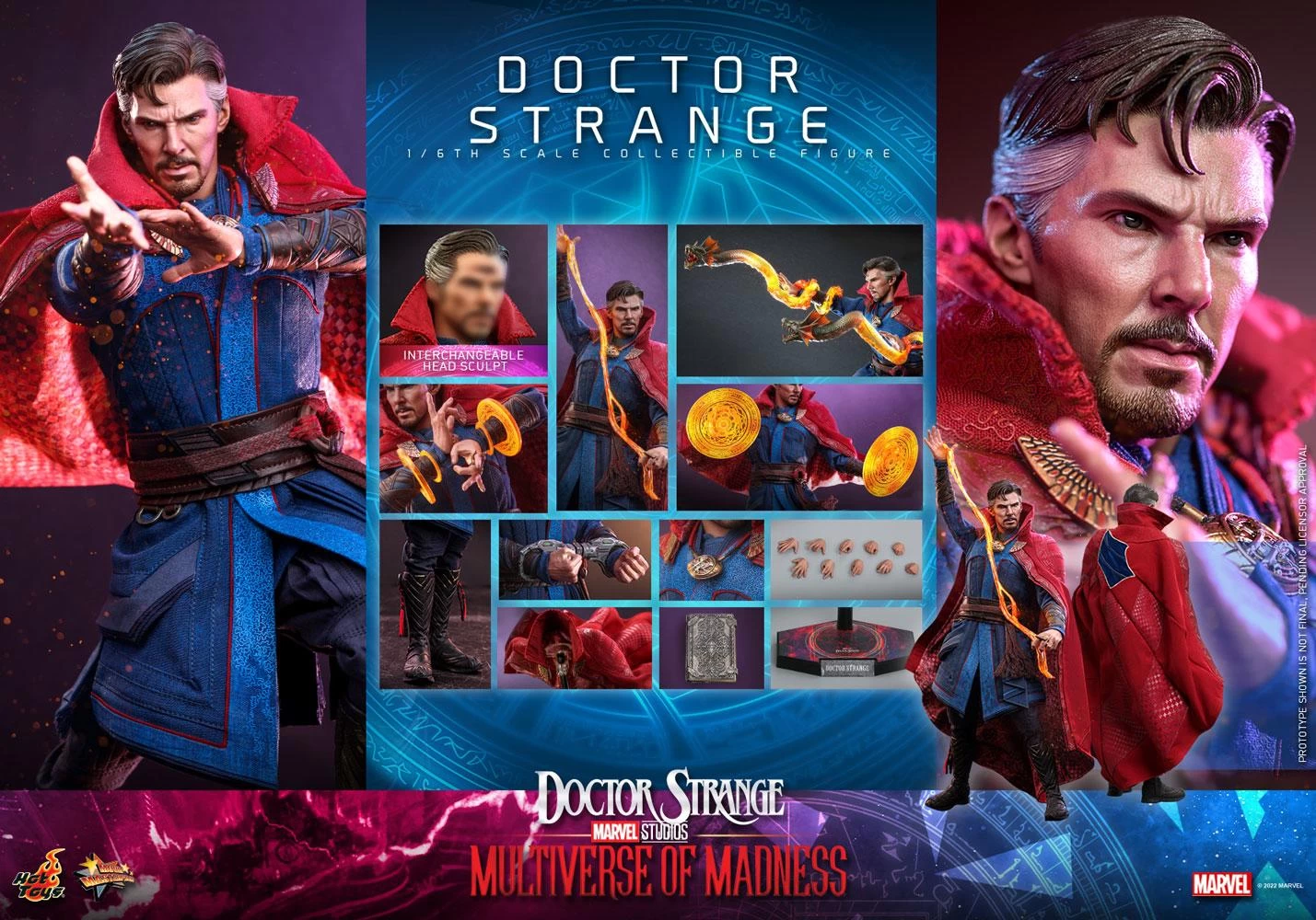 *PRE-ORDER Doctor Strange - Marvel Multiverse Of Madness Hot Toys Collectibles 1/6 Scale Action Figure 9 *PRE-ORDER Doctor Strange - Marvel Multiverse Of Madness Hot Toys Collectibles 1/6 Scale Action Figure - Image 9