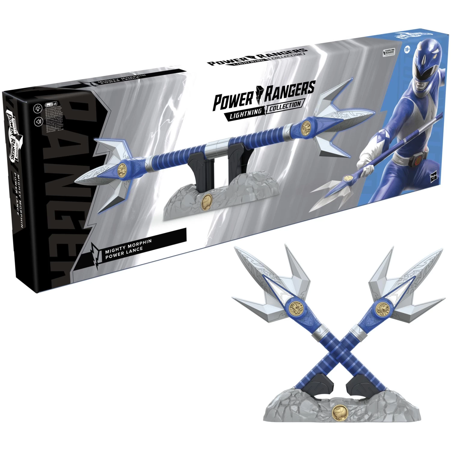 Hasbro Power Rangers Lightning Collection - Mighty Morphin Blue Ranger Power Lance 1 Hasbro Power Rangers Lightning Collection - Mighty Morphin Blue Ranger Power Lance