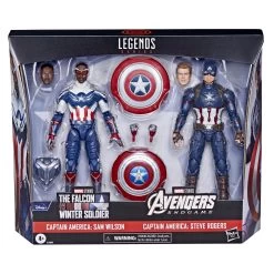 Hasbro MARVEL LEGENDS Avengers Action Figure Captain America Twin Pack - Sam Wilson & Steve Rogers