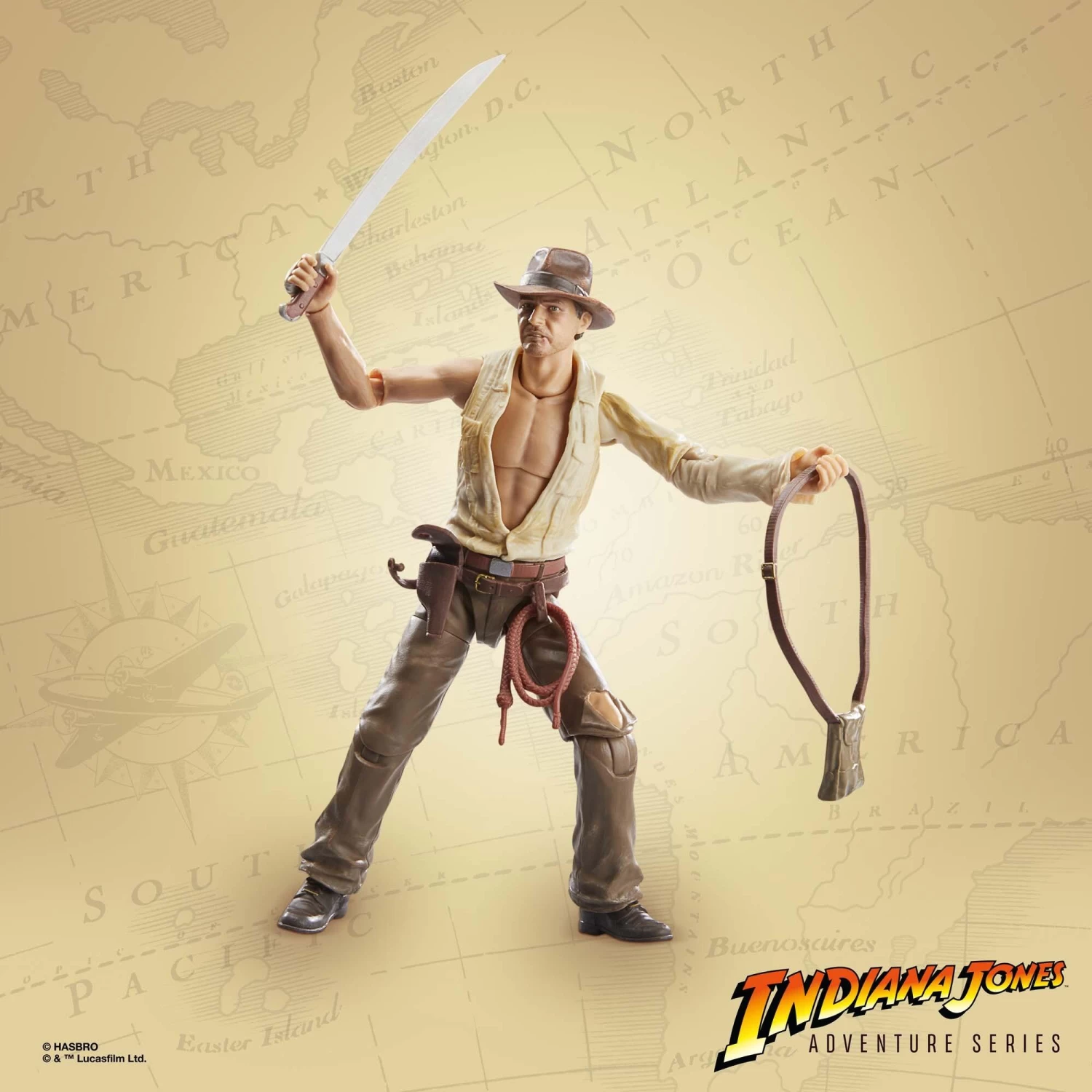 Hasbro Indiana Jones 6 Inch Action Figure Wave 2 - Indiana Jones (Temple Of Doom) 5 Hasbro Indiana Jones 6 Inch Action Figure Wave 2 - Indiana Jones (Temple Of Doom) - Image 5