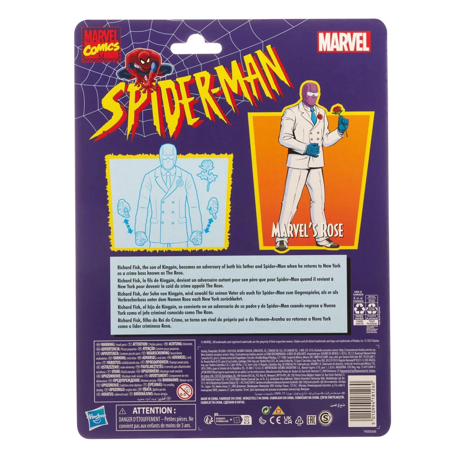 Hasbro Marvel Legends 6 Inch Spider-Man Retro Action Figure Wave 3 - Marvel's Rose 7 Hasbro Marvel Legends 6 Inch Spider-Man Retro Action Figure Wave 3 - Marvel's Rose - Image 7