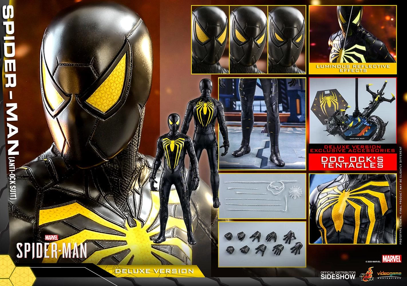 Spider-Man Anti-Ock Suit (Deluxe Version) - Marvel Hot Toys Collectibles 1/6 Scale Action Figure 7 Spider-Man Anti-Ock Suit (Deluxe Version) - Marvel Hot Toys Collectibles 1/6 Scale Action Figure - Image 7