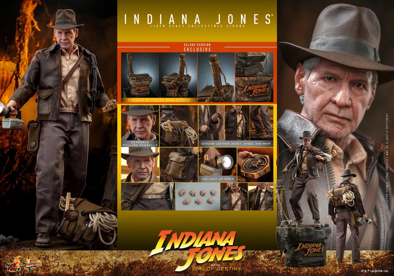 *PRE-ORDER Indiana Jones Deluxe (Dial Of Destiny) - Indiana Jones Hot Toys Collectibles 1/6 Scale Action Figure 8 *PRE-ORDER Indiana Jones Deluxe (Dial Of Destiny) - Indiana Jones Hot Toys Collectibles 1/6 Scale Action Figure - Image 8