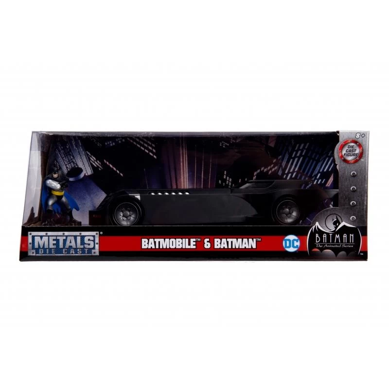 Jada Toys Batman The Animated Series - Batmobile With Batman Figure Hollywood Rides 1:24 Scale Die Cast Vehicle 1 Jada Toys Batman The Animated Series - Batmobile With Batman Figure Hollywood Rides 1:24 Scale Die Cast Vehicle