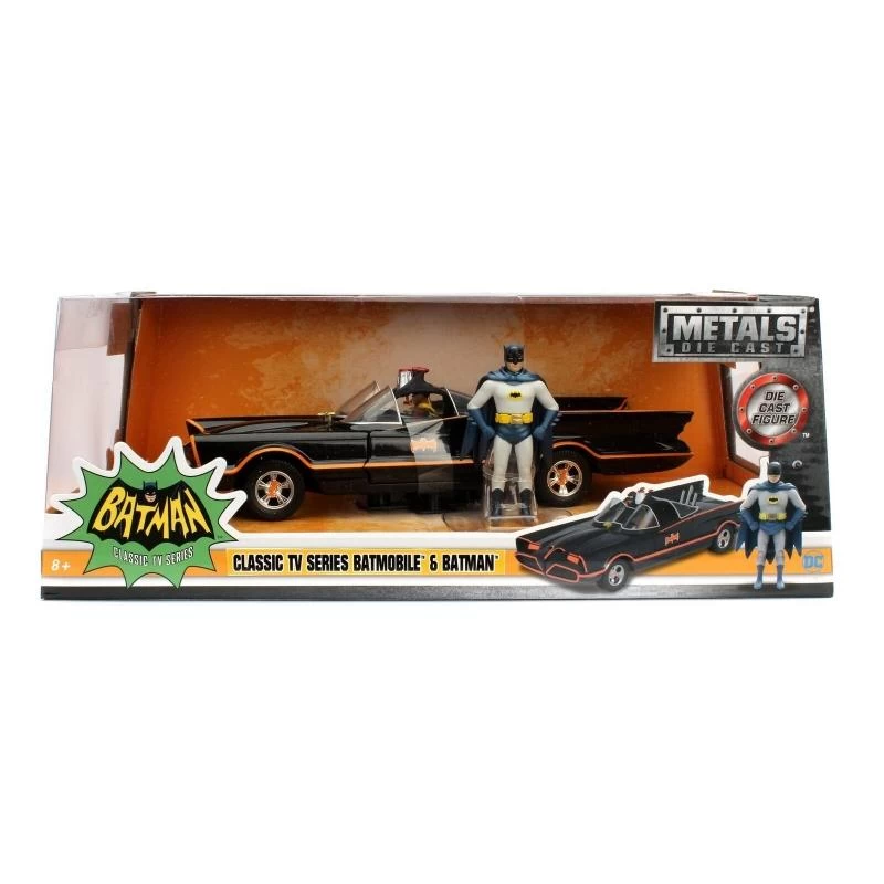 Jada Toys Batman 66 - Batmobile With Batman & Robin Figures Hollywood Rides 1:24 Scale Die Cast Vehicle 1 Jada Toys Batman 66 - Batmobile With Batman & Robin Figures Hollywood Rides 1:24 Scale Die Cast Vehicle