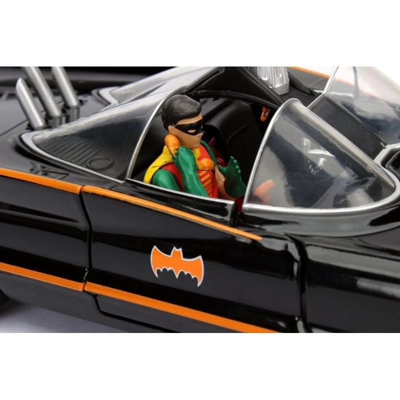 Jada Toys Batman 66 - Batmobile With Batman & Robin Figures Hollywood Rides 1:24 Scale Die Cast Vehicle 4 Jada Toys Batman 66 - Batmobile With Batman & Robin Figures Hollywood Rides 1:24 Scale Die Cast Vehicle - Image 4