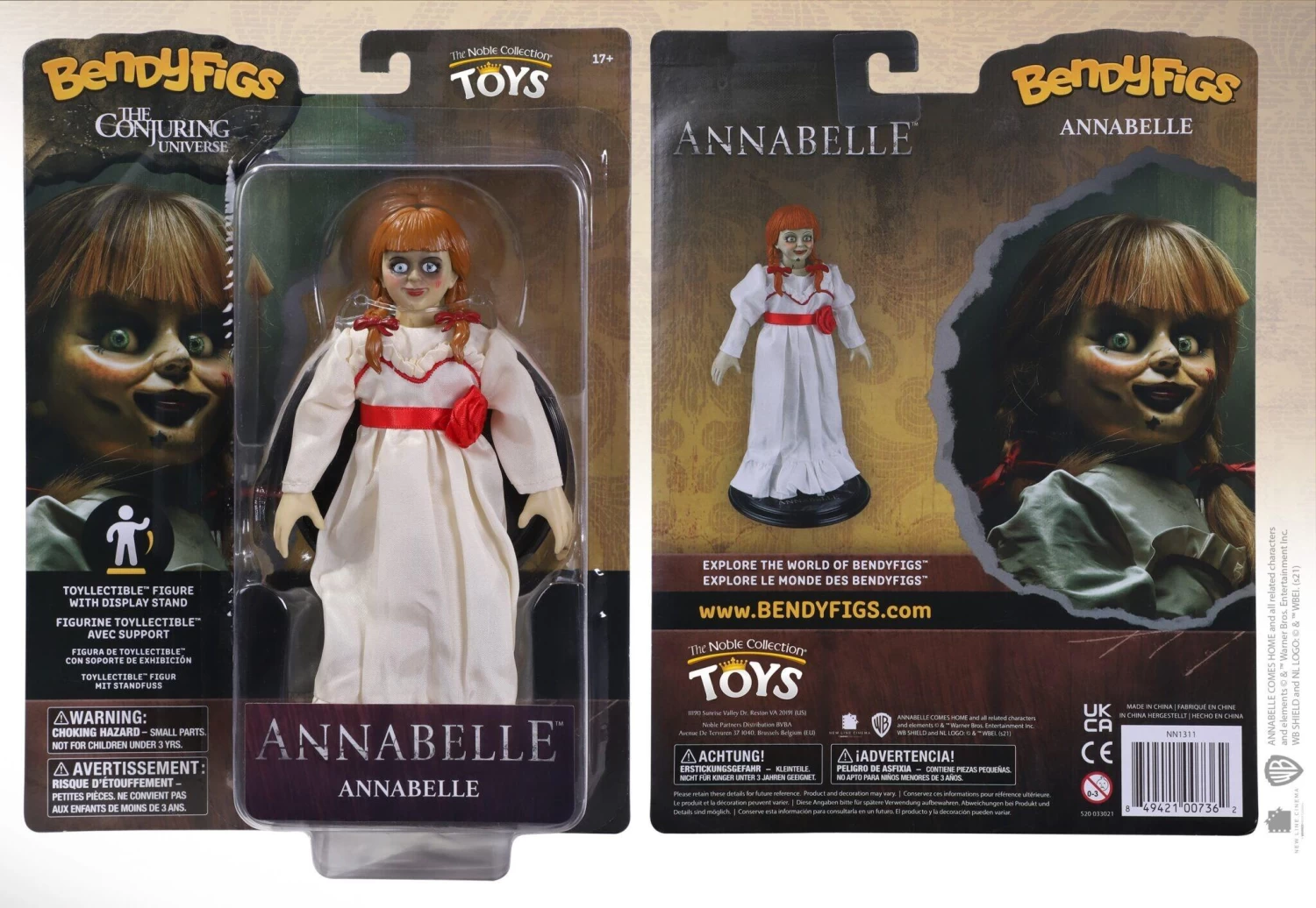 Noble Collection The Conjuring Bendyfigs Action Figure - Annabelle 2 Noble Collection The Conjuring Bendyfigs Action Figure - Annabelle - Image 2