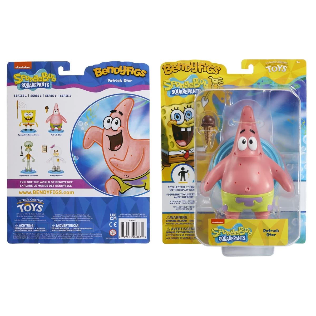 Noble Collection Spongebob Bendyfigs Action Figure - Patrick Star 3 Noble Collection Spongebob Bendyfigs Action Figure - Patrick Star - Image 3