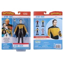 Noble Collection Star Trek: The Next Generation Bendyfigs Action Figure - Lieutenant Commander Data -Toy Promotion Store nn1506 b w
