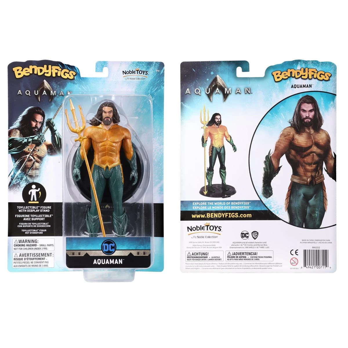 Noble Collection Aquaman Bendyfigs Action Figure - Aquaman 3 Noble Collection Aquaman Bendyfigs Action Figure - Aquaman - Image 3
