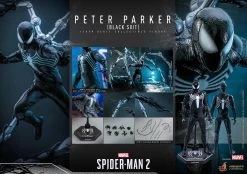 *PRE-ORDER Peter Parker (Black Suit) - Spider-Man 2 Marvel Hot Toys Collectibles 1/6 Scale Action Figure -Toy Promotion Store peter parker black suit marvel gallery 64c143e0abe21