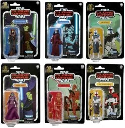 Hasbro STAR WARS VINTAGE CLONE WARS ACTION FIGURE WAVE 36 - Set Of 6