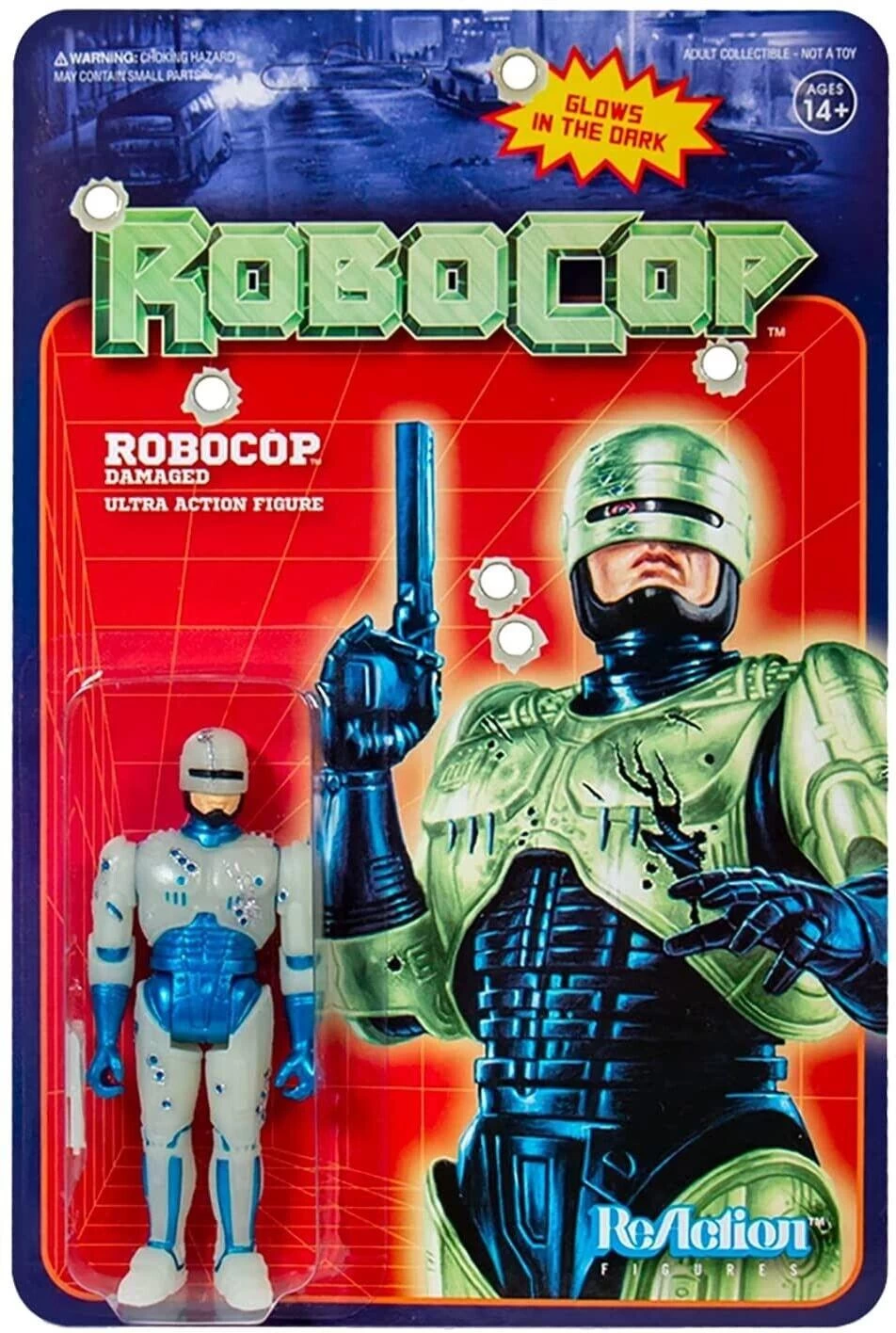 SUPER7 Robocop ReAction Action Figure - Battle Damaged Robocop (GLOW IN THE DARK) 1 SUPER7 Robocop ReAction Action Figure - Battle Damaged Robocop (GLOW IN THE DARK)