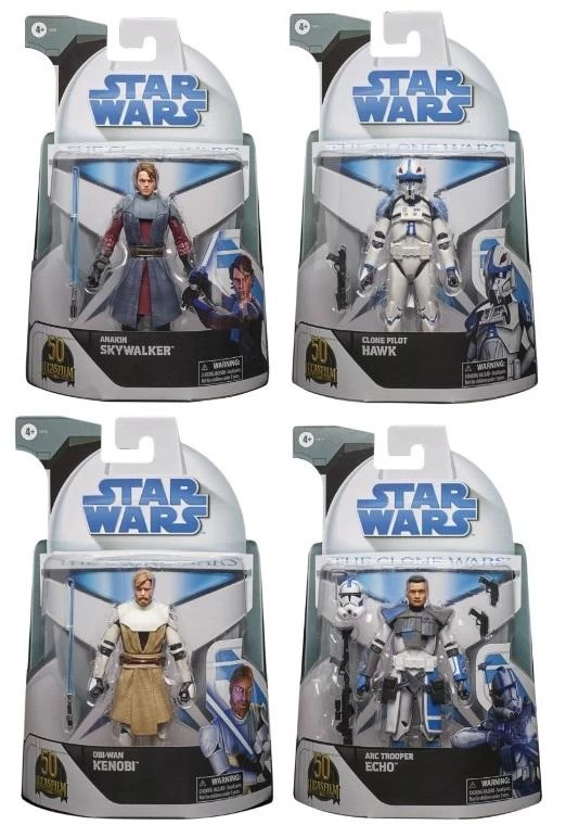 Hasbro Star Wars Black Series Clone Wars Exclusive Action Figure - Set Of 4 1 Hasbro Star Wars Black Series Clone Wars Exclusive Action Figure - Set Of 4