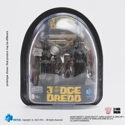 HIYA Toys SDCC 2022 Judge Dredd 1:18 Scale Action Figures - Judge Dredd Vs Judge Death (B&W) Twin Pack