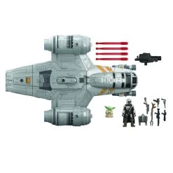 Hasbro Star Wars Mission Fleet Deluxe Action Figure - Razor Crest With The Mandalorian & The Child -Toy Promotion Store stuff
